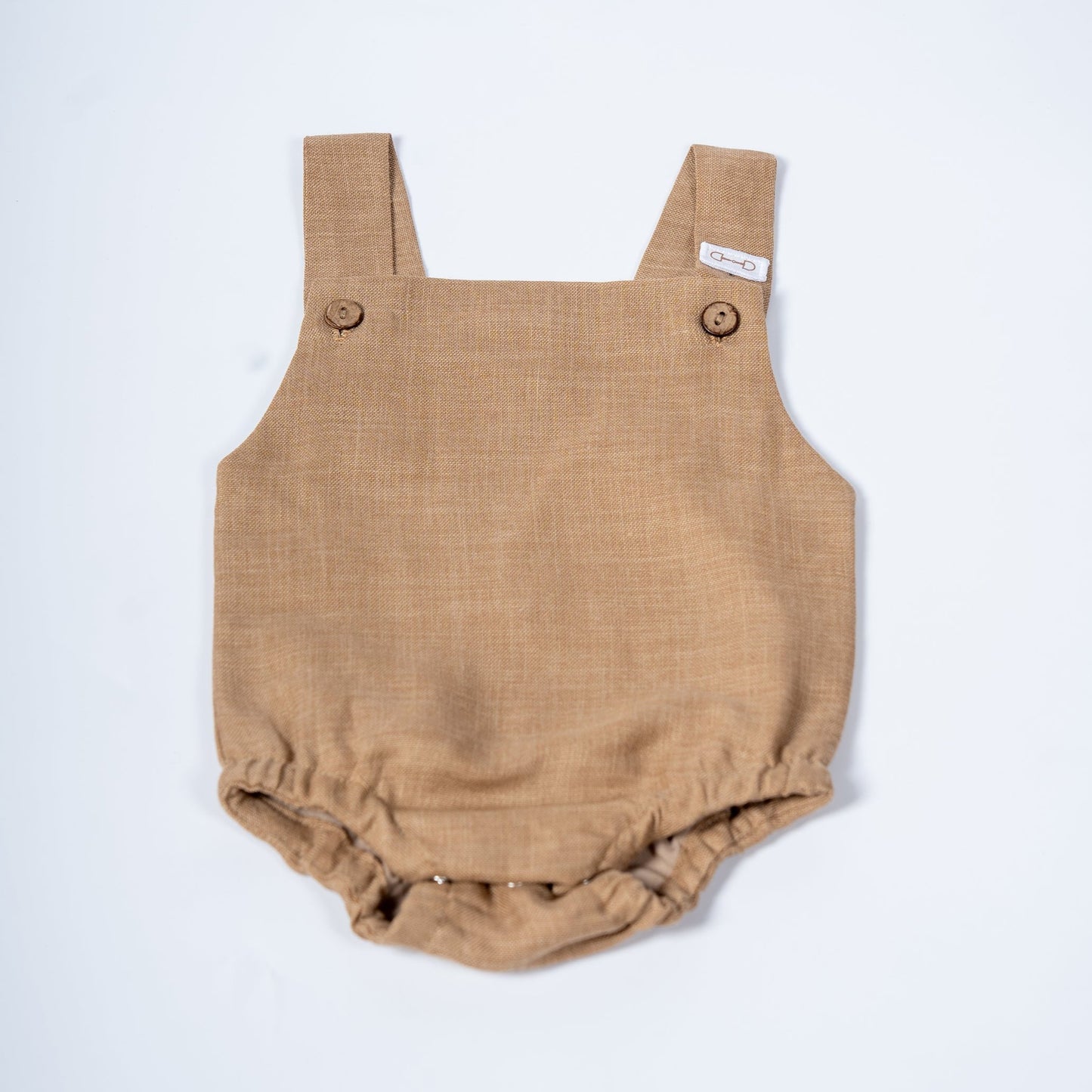 Brown linen romper