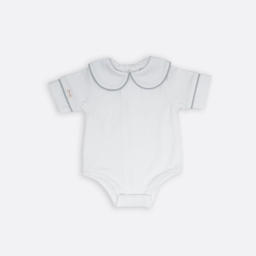 Blue Gray Trim Classic Bodysuit