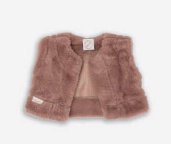 Rosy Haze Fur Vest